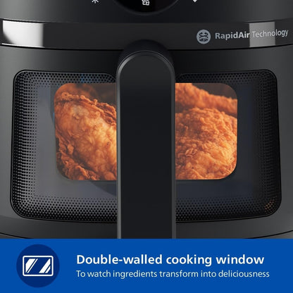 Philips 2000 Series Air Fryer 6.2L – 1700W, RapidAir Tech, Digital Touchscreen Black - (AU Version) - Pristine - Refurbished Philips