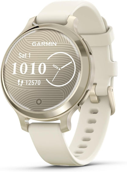Garmin Lily 2 Smartwatch – Cream Gold with Coconut Silicone Band Garmin