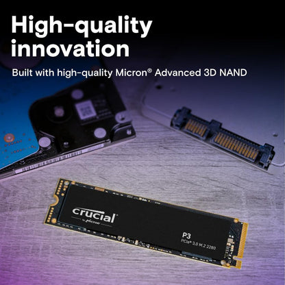 Crucial P3 1TB PCIe 3.0 NVMe M.2 2280 Internal SSD Crucial
