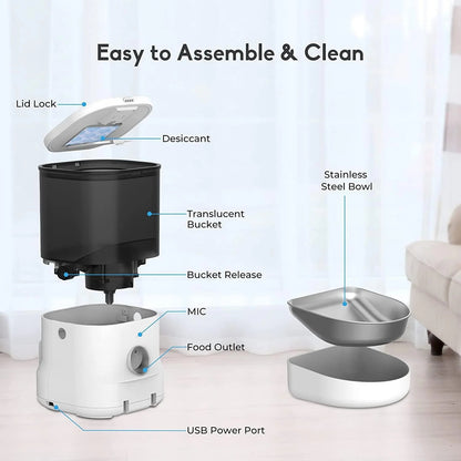 Dogness F12 Cube Programmable Feeder 4L – White Dogness