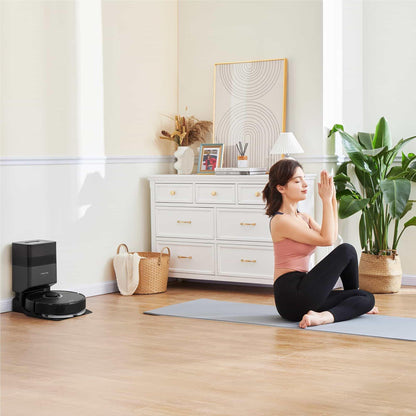 Roborock Q7 Max+ Plus Robot Vacuum and Mop Cleaner with Auto-Empty Dock - Black Roborock