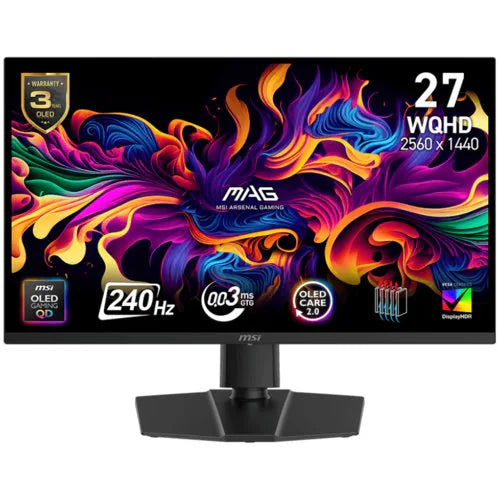 MAG 273QP QD-OLED 26.5" 240Hz QHD Gaming Monitor – 0.03ms, HDMI 2.1