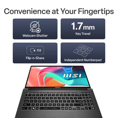 MSI Modern 15 F1MG – 512GB – Platinum Gray