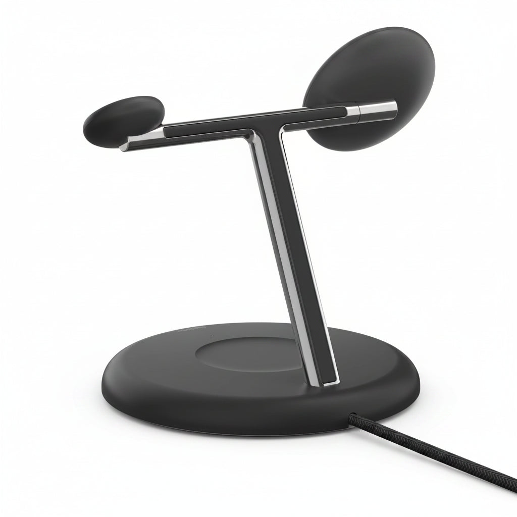 Belkin BoostCharge Pro 3-in-1 Magnetic Charging Stand - Black - MagSafe Wireless Charger Belkin