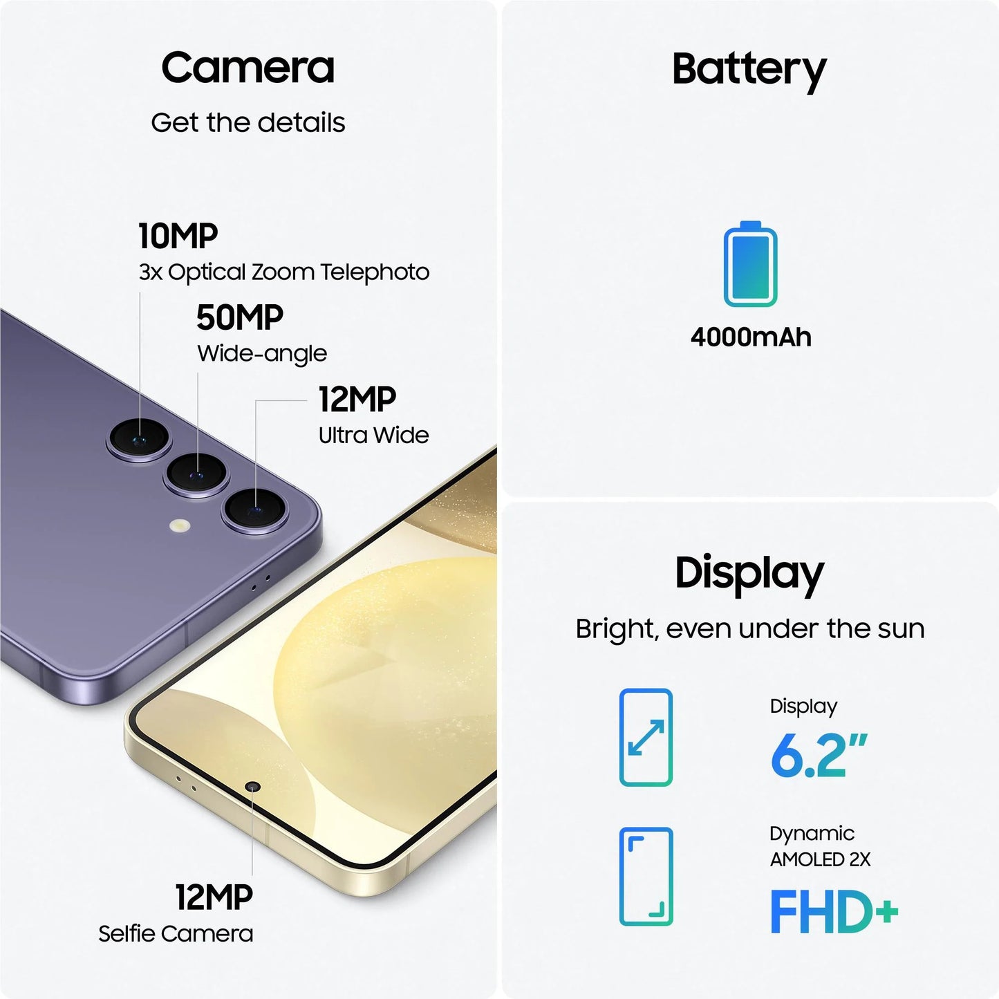 Samsung Galaxy S24 5G 256GB Onyx Black - Excellent - Refurbished