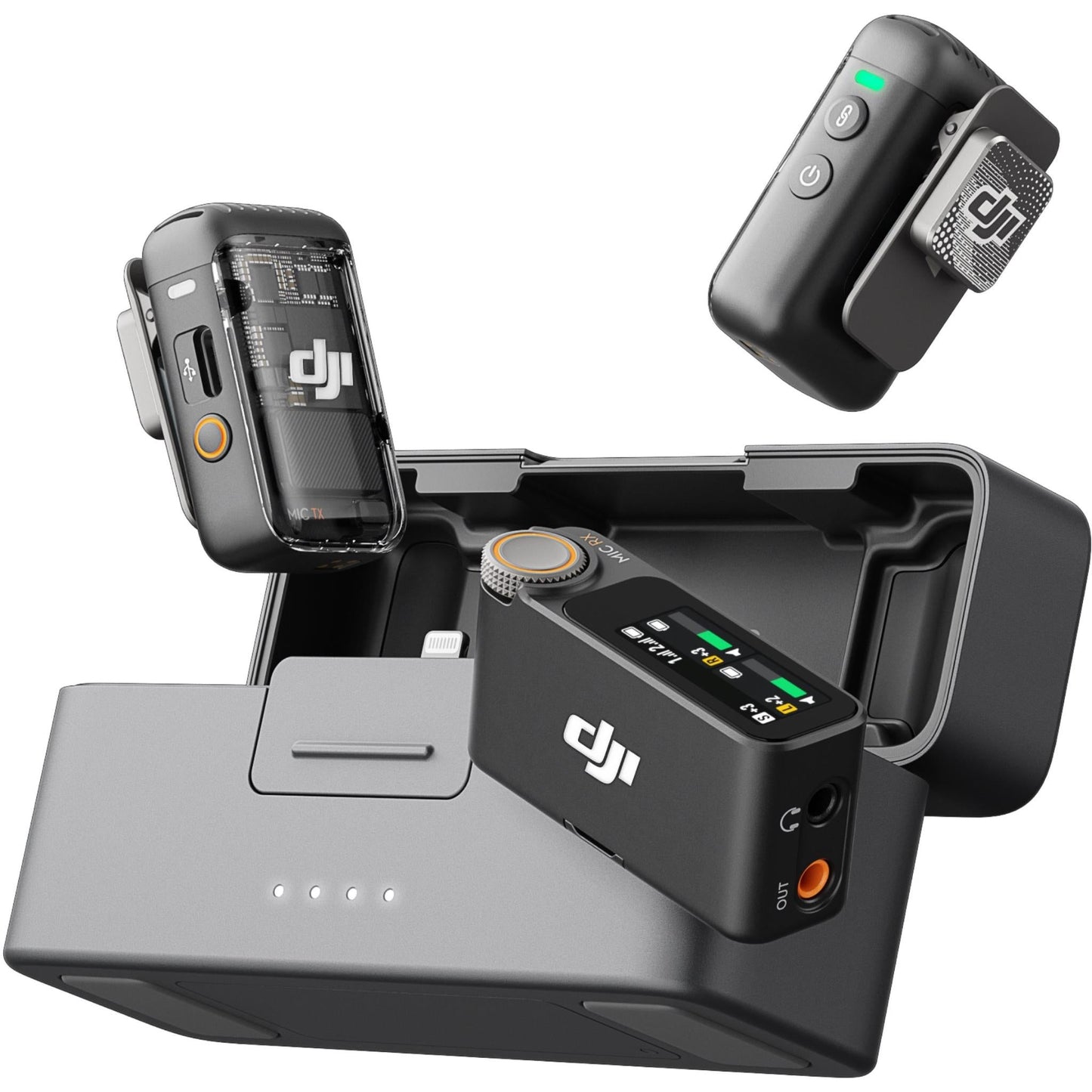 DJI Mic 2 (2TX + 1RX + Charging Case) - Black (AU Version) (Copy) DJI