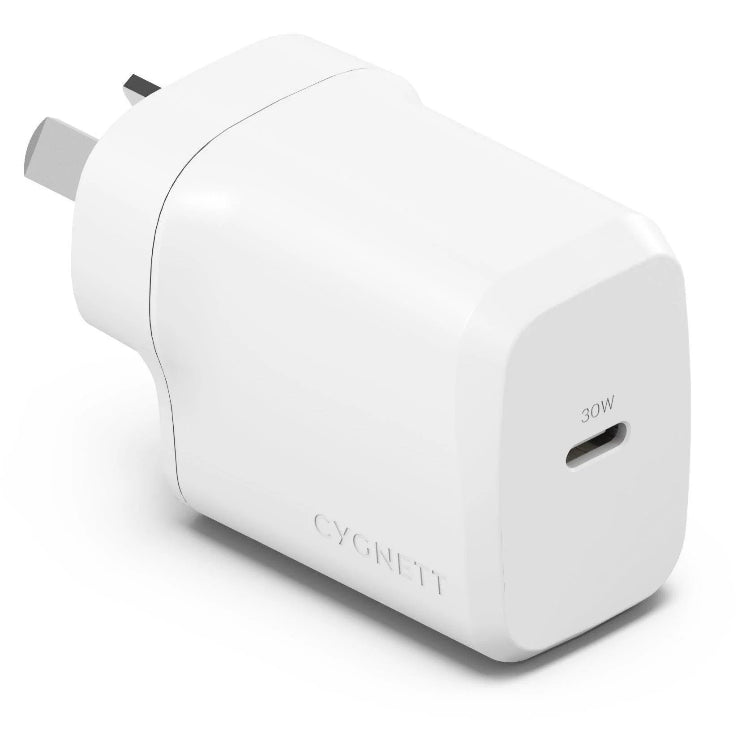 Cygnett 30W GaN Charger White - Pristine - Refurbished Cygnett