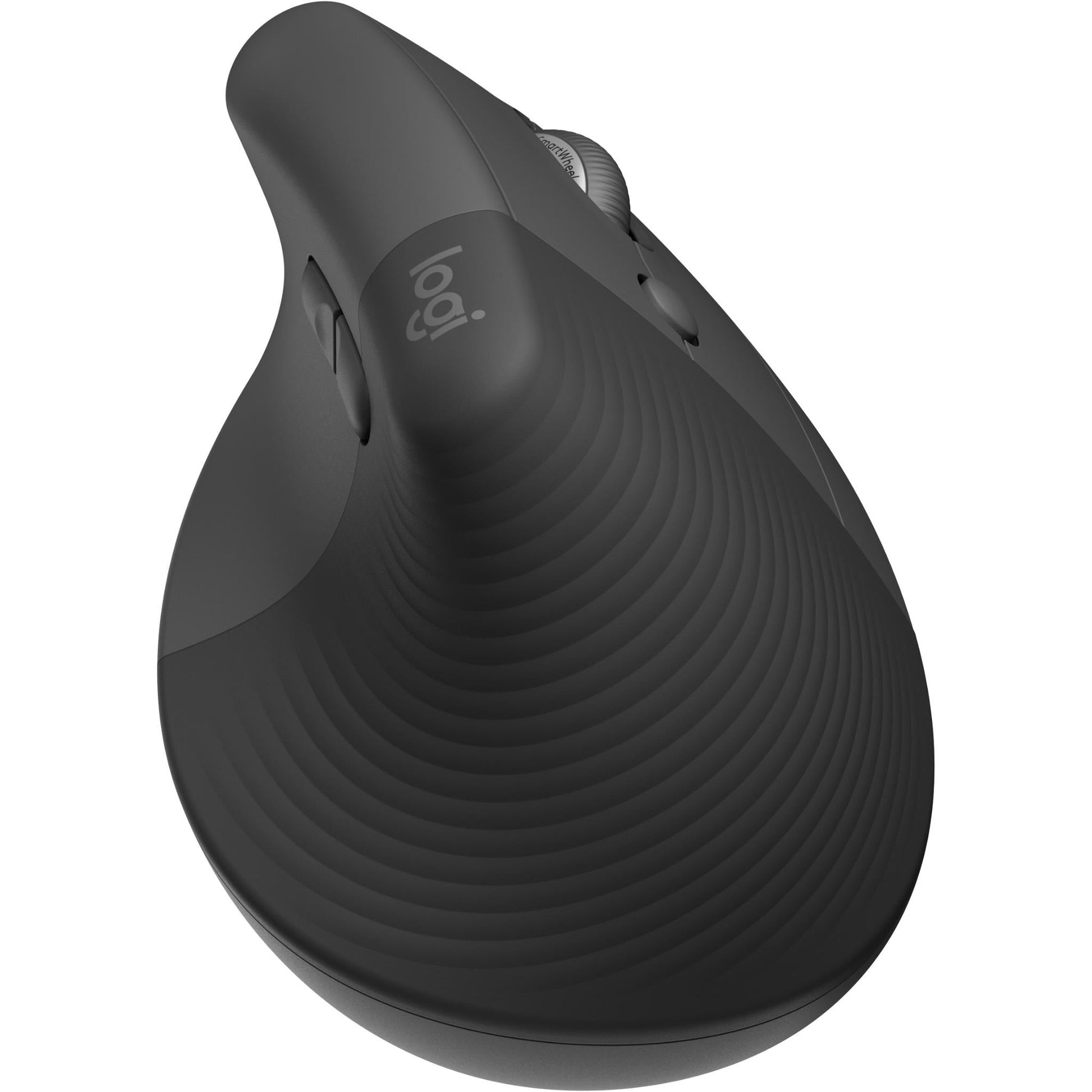 Logitech Lift Vertical Ergonomic Mouse, Wireless, Bluetooth or Logi Bolt USB receiver, Quiet clicks, 4 buttons, compatible with Windows/MacOS/iPadOS, Laptop, PC - Graphite ( Open Never Used ) Logitech