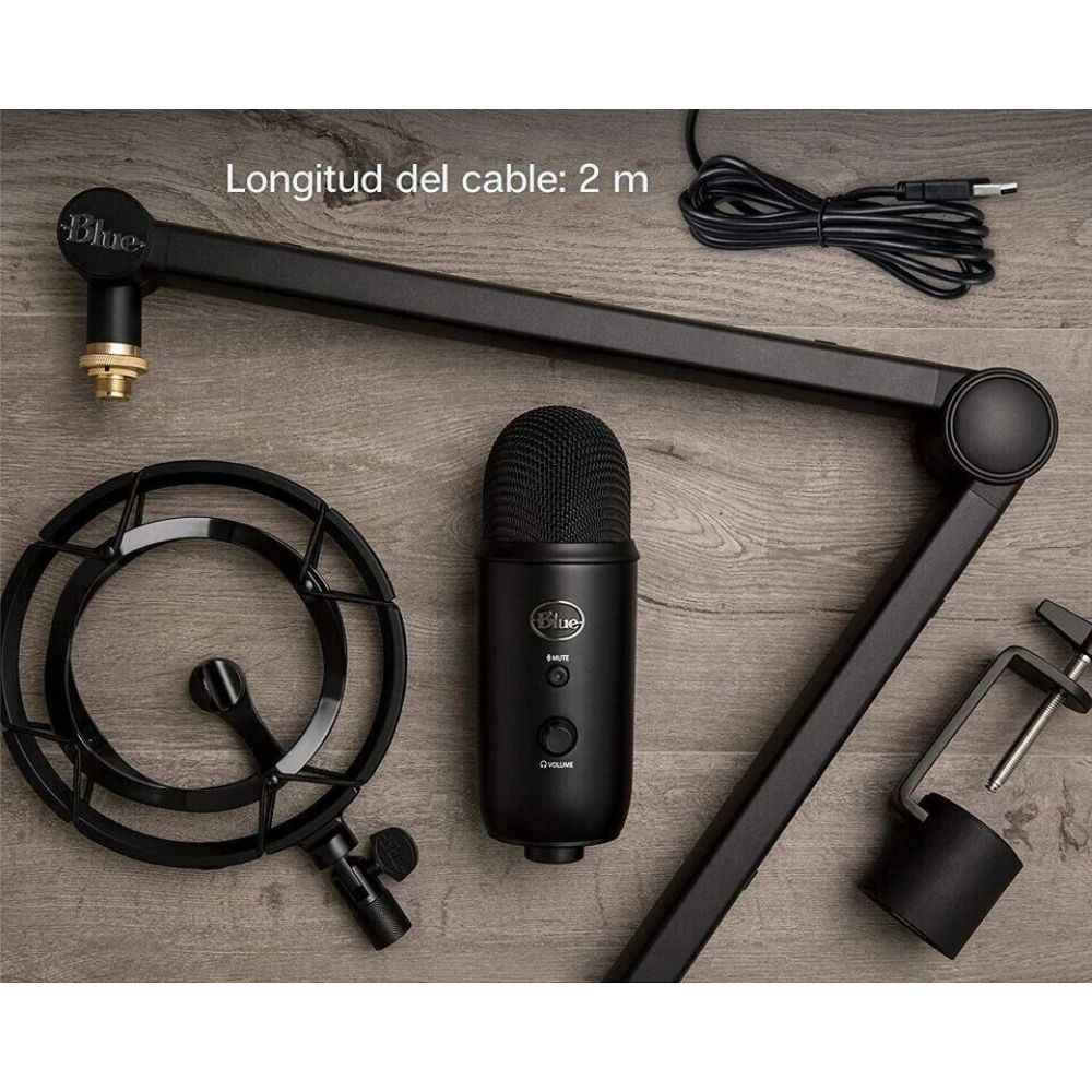 Logitech Blue Yeticaster – Complete Blue Yeti Mic Kit for Streaming & Recording, Black