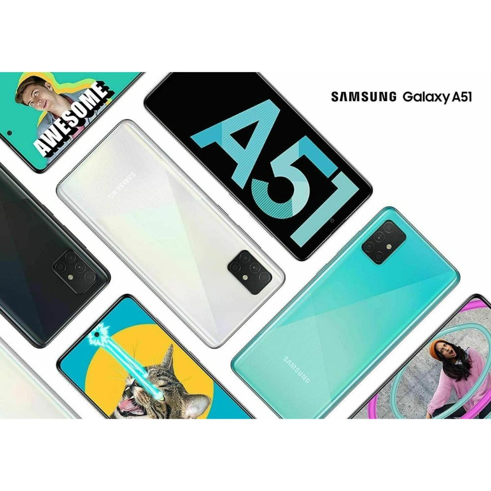 Samsung Galaxy A51 128GB - Black - Super AMOLED Display & Quad Camera - Excellent - Refurbished SAMSUNG