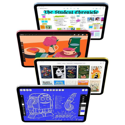 Apple iPad A16 WiFi & LTE – 128GB / 256GB / 512GB – Blue, Silver, Pink, Yellow - Acceptable - Refurbished APPLE