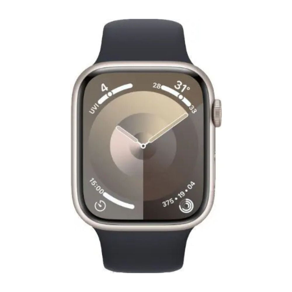 Apple Watch Series 9 41mm, 45mm GPS + Cellular Aluminium Case - Starlight, Silver, Midnight, Red, Pink, Graphite, Gold with Generic Band Smartwatch- Acceptable - Refurbished apple