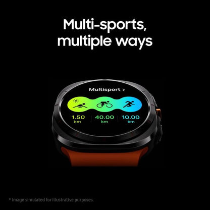 Samsung Galaxy Watch Ultra AI Smartwatch – Health Monitoring & Fitness Tracking, 47mm LTE, Titanium Grey - Pristine - Refurbished Samsung