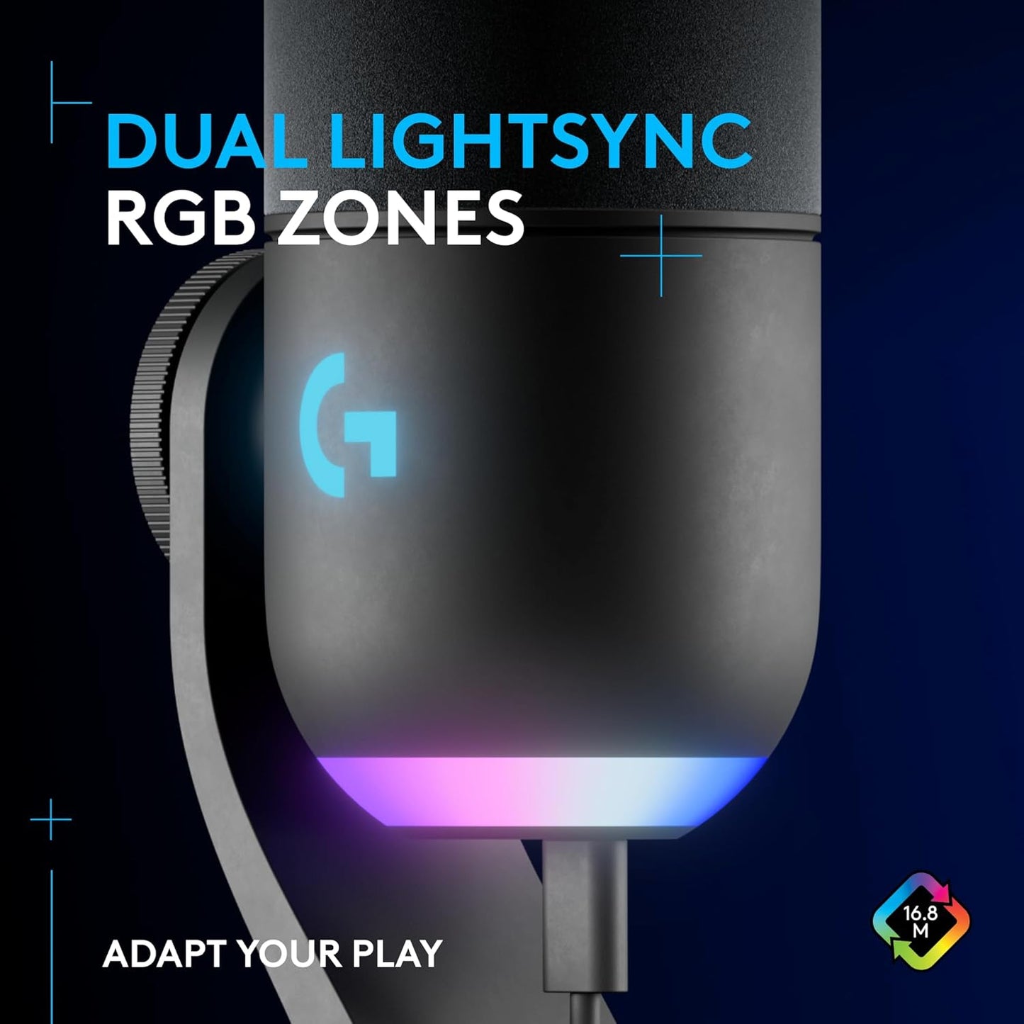 Logitech G Yeti GX Dynamic RGB Gaming Microphone (Black) Logitech
