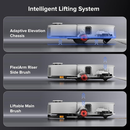Roborock Saros 10 Robot Vacuum Mop Ultra-Slim 22000Pa Suction Power DuoDivide Anti-Tangle Brush VibraRise 4.0 Mopping System with RockDock Ultra 2.0 - White - Brand New Roborock