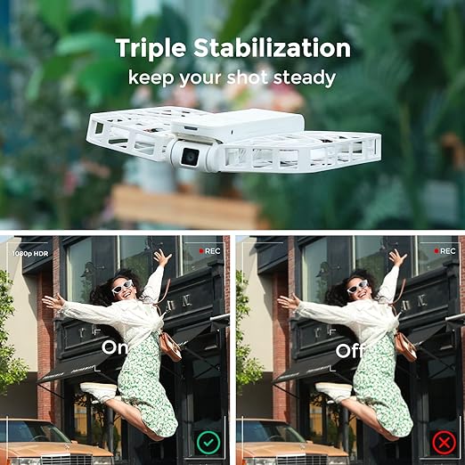 HoverAir X1 Combo Pocket-Sized Self-Flying Camera Drone - White HoverAir