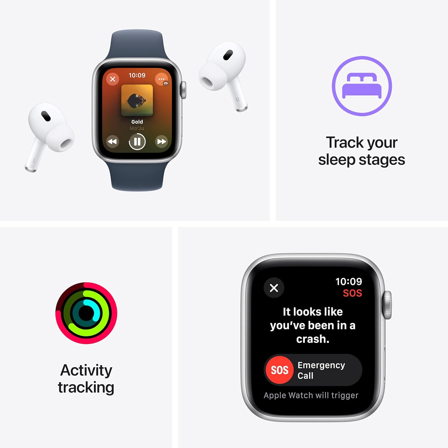 Apple Watch SE GPS + Cellular 44mm Sport Band Aluminum Case – Midnight (M/L) (AU Version) - Pristine – Refurbished Apple