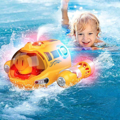 Spraying Boat High-Efficiency RC - Safe Remote Control Racing Ship - Fun RC Motorboat Toy for Family Bonding - Yellow Tristar