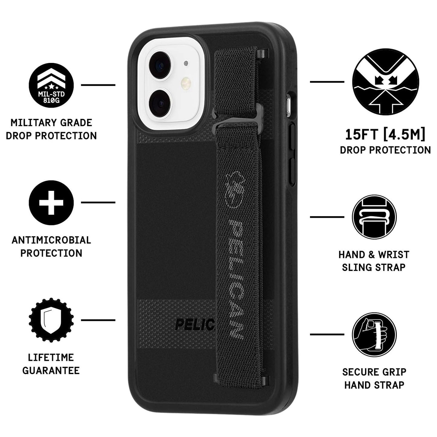 Pelican Protector Sling Case for iPhone 12 Mini  - Black