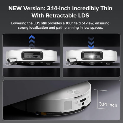 Roborock Saros 10 Robot Vacuum Mop Ultra-Slim 22000Pa Suction Power DuoDivide Anti-Tangle Brush VibraRise 4.0 Mopping System with RockDock Ultra 2.0 - White - Brand New Roborock