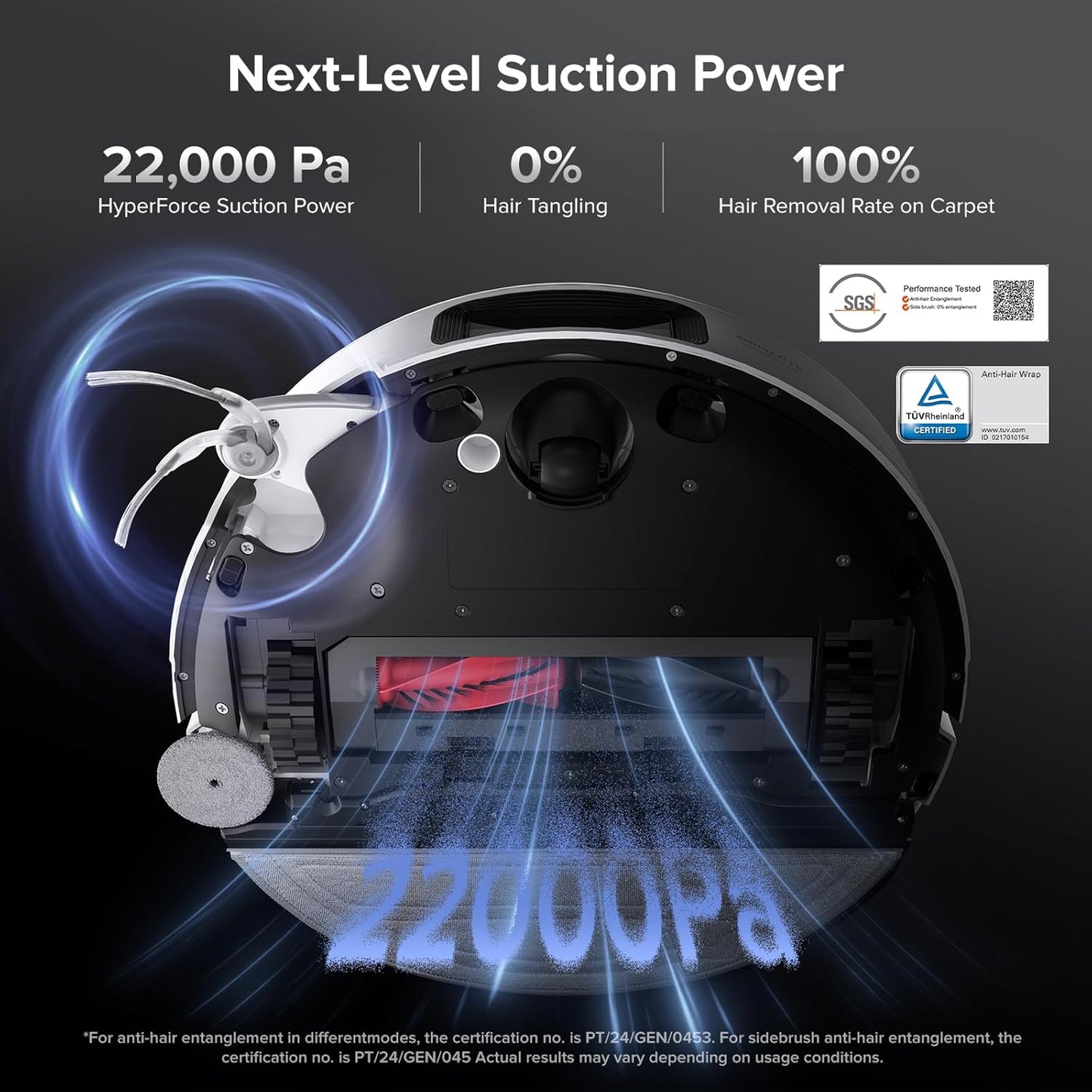 Roborock Saros 10 Robot Vacuum Mop Ultra-Slim 22000Pa Suction Power DuoDivide Anti-Tangle Brush VibraRise 4.0 Mopping System with RockDock Ultra 2.0 - White - Brand New Roborock