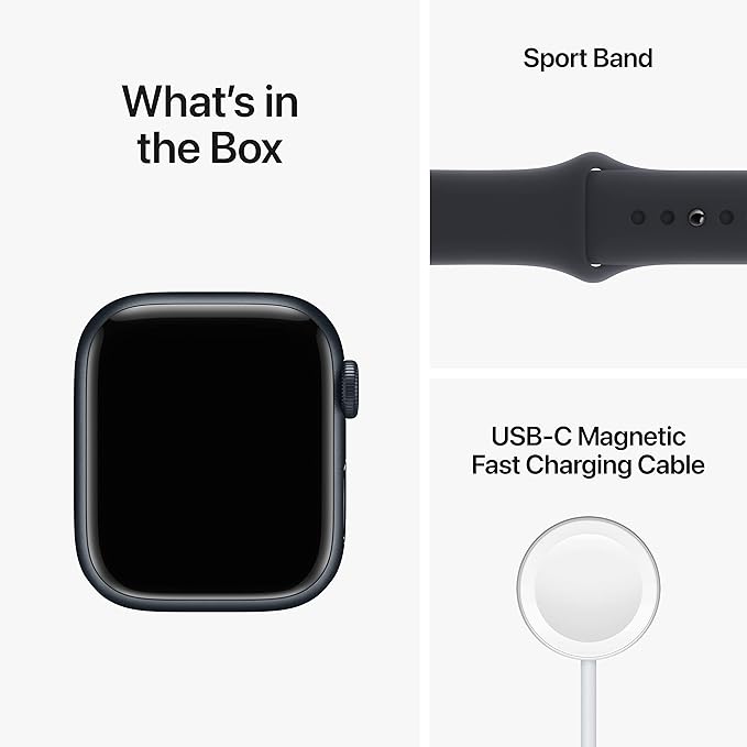 Apple Watch Series 8 GPS + Cellular 41mm Midnight Aluminum Case w/Midnight Sport Band - Pristine - Refurbished Apple