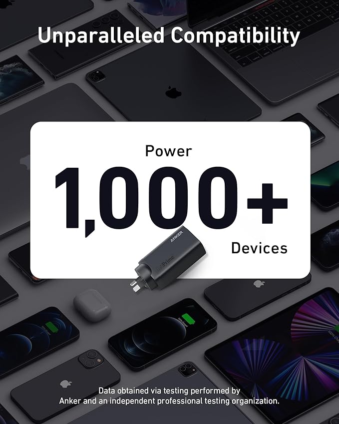 Anker 737 GaNPrime 120W 3-Port USB-C + USB-A Wall Charger (Compact High-Power) – Black (Copy) ANKER