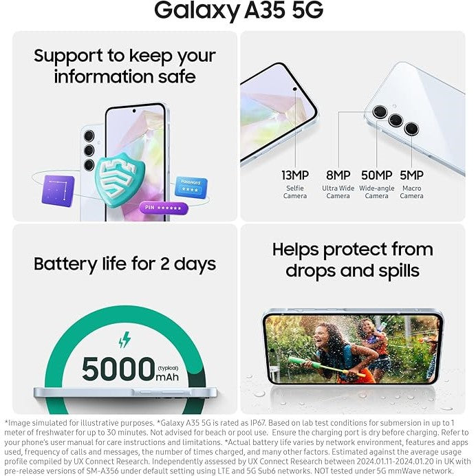 Samsung Galaxy A35 5G 6GB 128GB - Awesome Navy - Excellent Refurbished Samsung