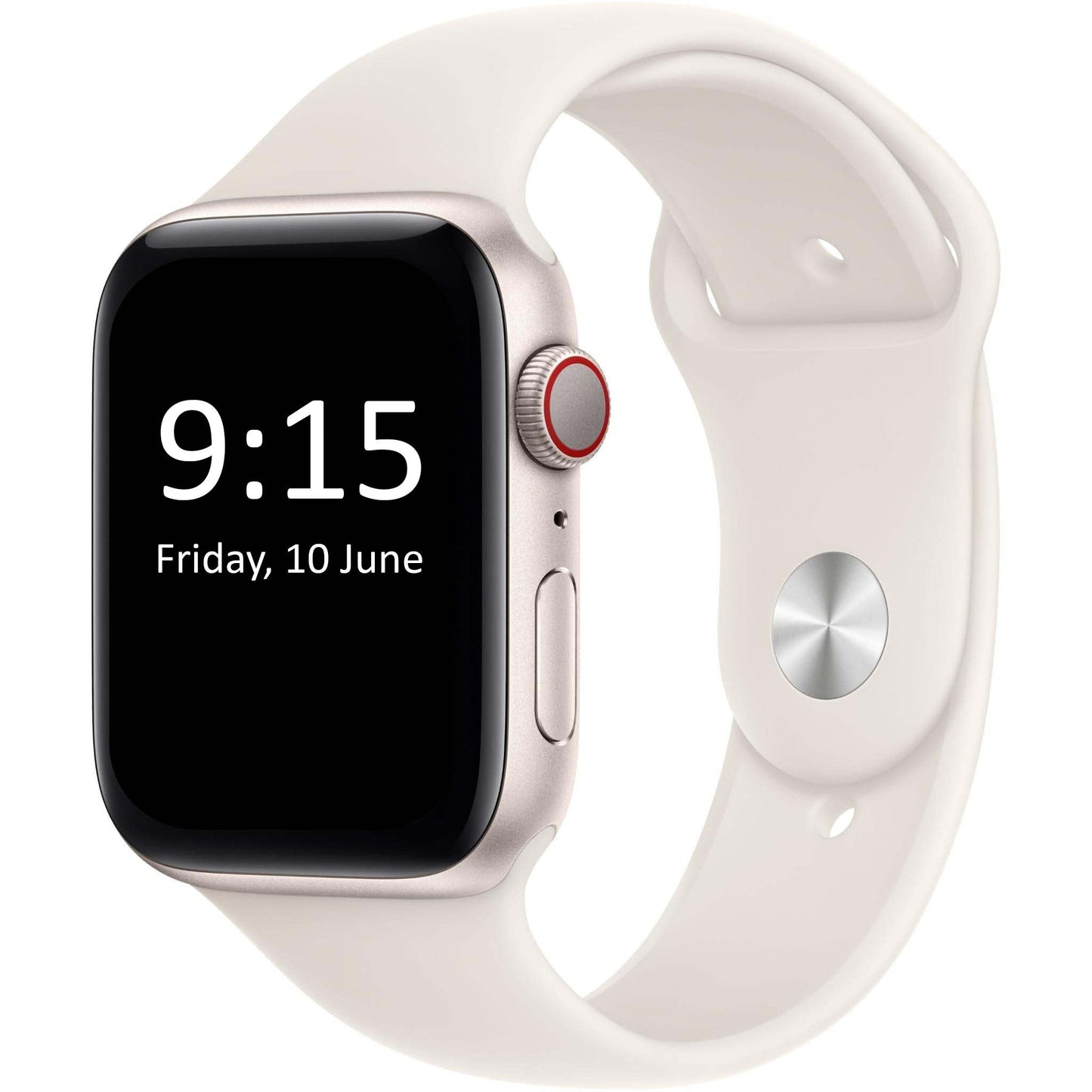 Apple Watch SE (2nd Gen) 44mm GPS + Cellular Starlight Aluminium Case with Starlight Sport Band Pristine Refurbished Apple