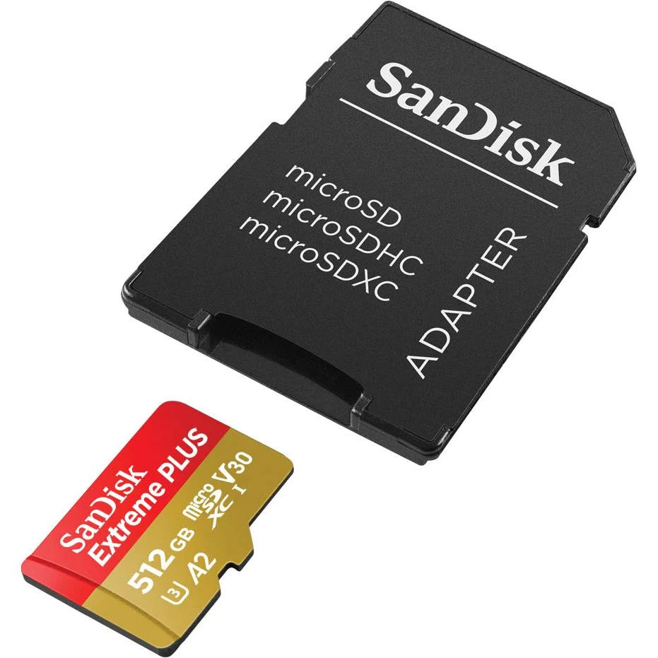 512GB Extreme PRO microSDXC Card + SD Adapter + RescuePRO Deluxe, UHS-I