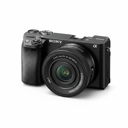 Sony Alpha A6400 Twin Lens Kit - Black/Silver with 16-50mm & 55-210mm Lenses