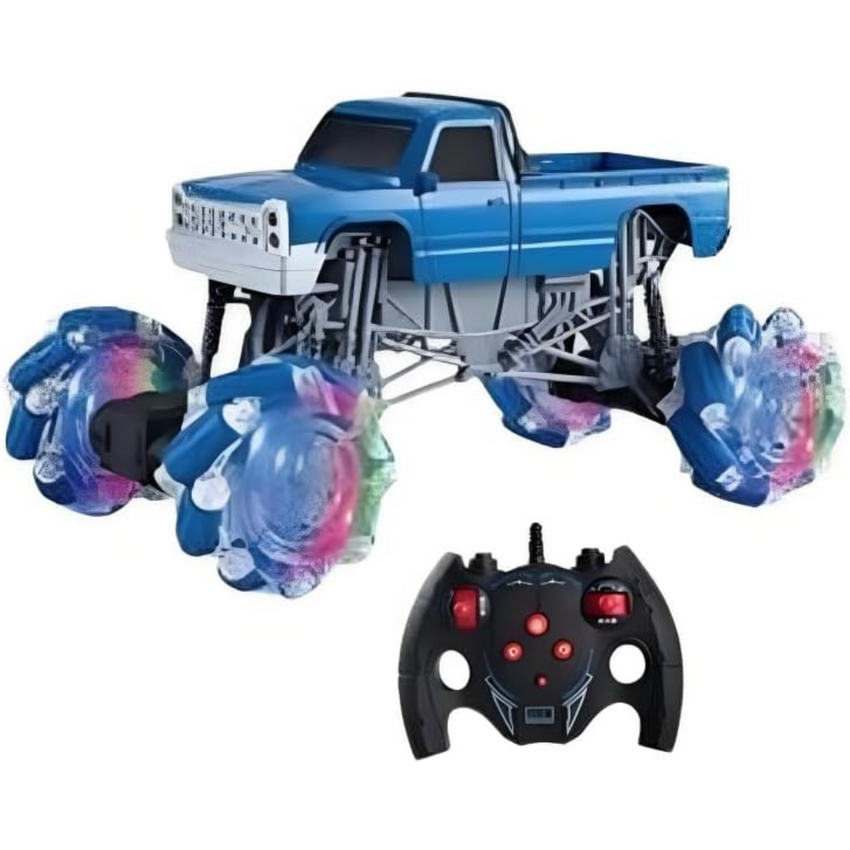 Climbing Stunt Car with Cool Lights and Music - Skidding and Drift Action - 2.4GHz - 1:16 Scale (Blue) Tristar