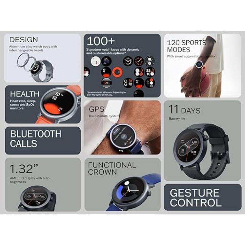 Nothing CMF by Nothing Watch Pro 2 - Ash Grey, Blue, Dark Grey, Orange