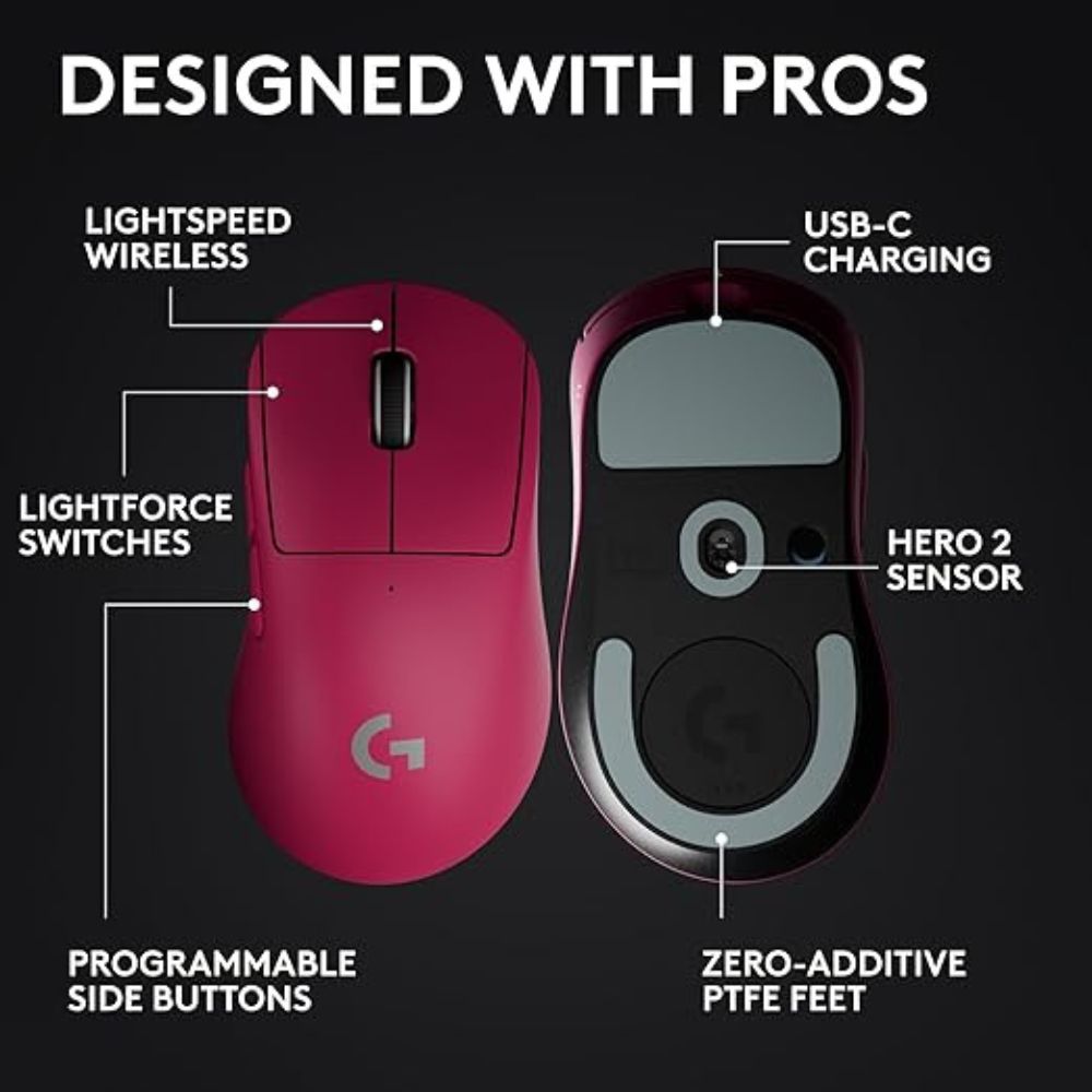 Logitech G PRO X Superlight 2 Wireless Gaming Mouse DEX - Pink