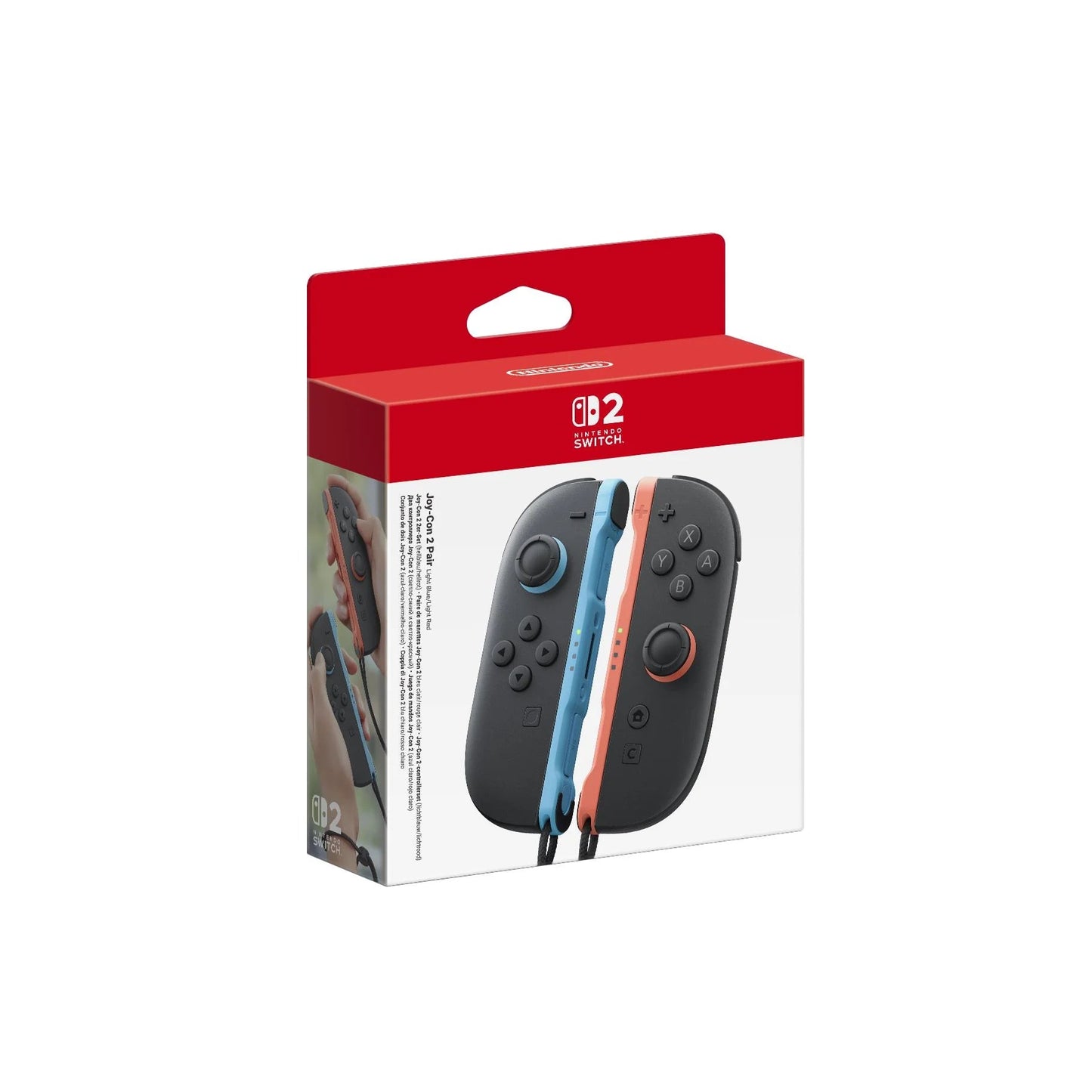 Nintendo Switch 2 Joy-Con (L + R) Controllers – Light Blue & Light Red Nintendo