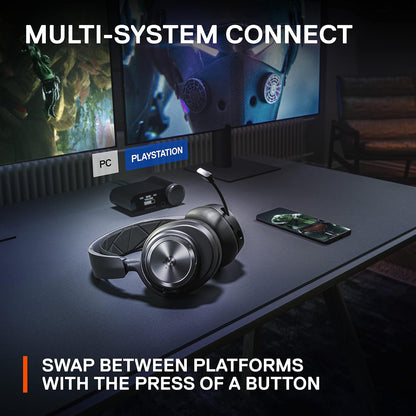 SteelSeries Arctis Nova Pro Wireless + Bluetooth - PC, PlayStation & Switch - Active Noise Cancellation, Dual 36+ Hour Battery, AI Noise-Cancelling ClearCast Gen 2 Mic Steelseries