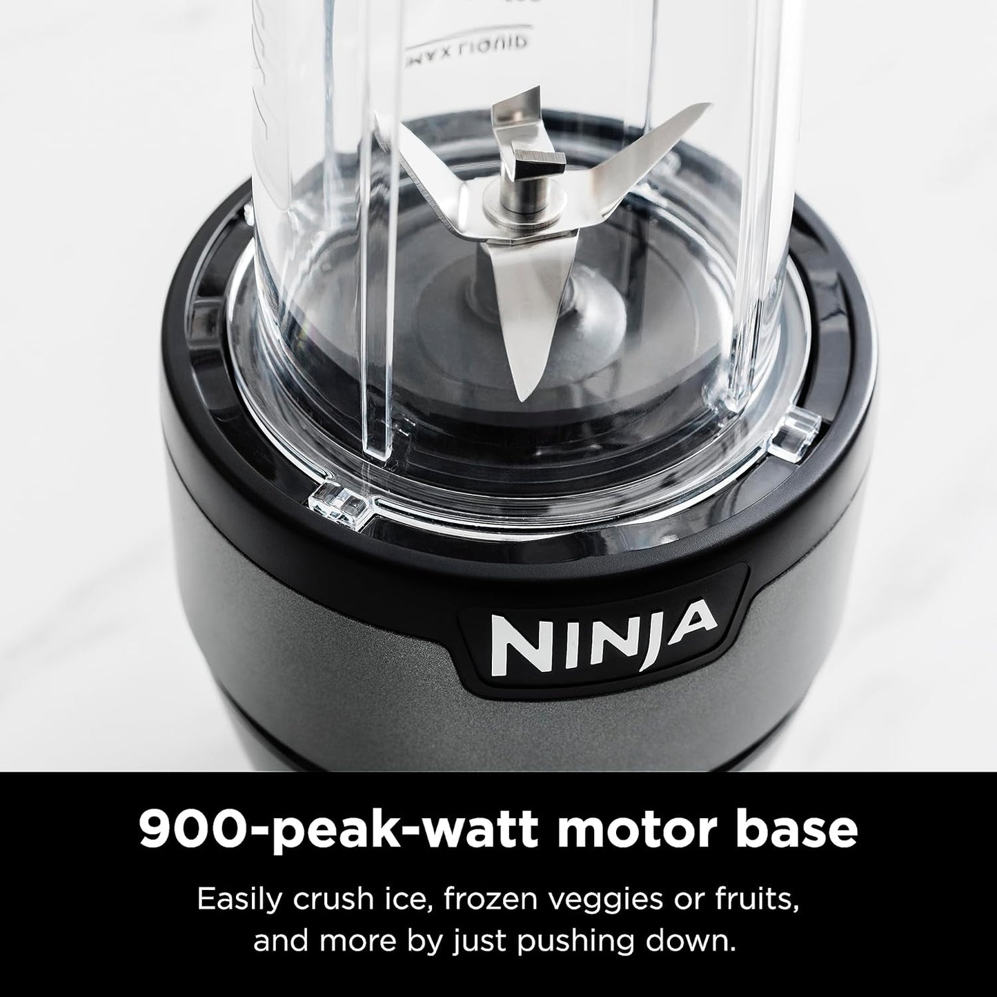 Powerful Ninja Nutri-Blender Plus 900W Personal Blender for Smoothies, Shakes & Ice Crushing Black - (AU Version) - Pristine - refurbished Ninja