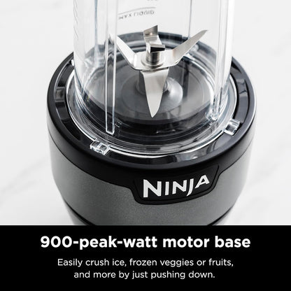 Powerful Ninja Nutri-Blender Plus 900W Personal Blender for Smoothies, Shakes & Ice Crushing Black - (AU Version) - Pristine - refurbished Ninja