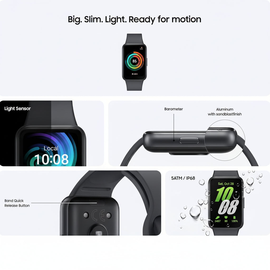 Galaxy Fit3 Smart Band 40mm AMOLED - Grey, Pink Gold, Silver