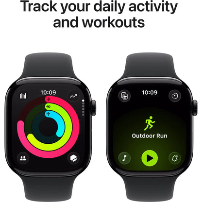 Apple Watch Series 11 46mm Jet Black Aluminium Case GPS Sport Band (M/L) – Black APPLE