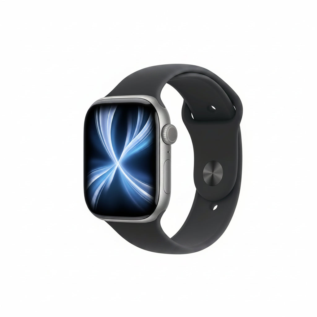 Apple Watch Series 11 46mm, 42mm GPS + Cellular Aluminium Case – Jet Black, Space Grey, Silver, Rose Gold with Sport Band (M/L) Smartwatch (Copy) Apple