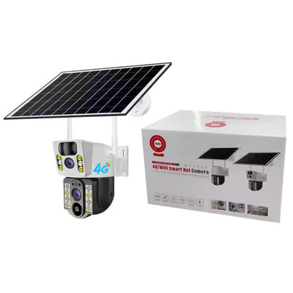 8MP 4K Wireless Solar Camera - 4G SIM & WiFi Outdoor Dual Lens IP Security Camera - PIR Motion Detection - V380  - Pristine - Refurbished Tristar Online