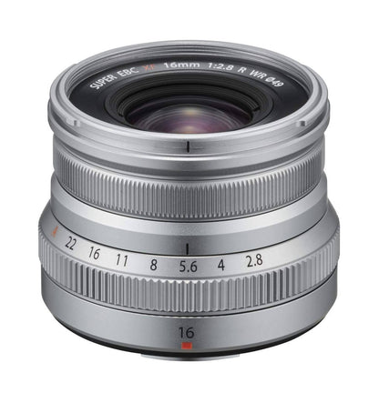 Fujifilm XF 16mm F2.8 R WR Lens (Silver) – Compact Wide-Angle Prime for X-Series Cameras Fujifilm