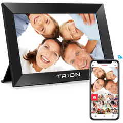 Trion Smart WiFi digital Photo frame- HD IPS Touch Screen, 1280x800 Resolution, 32GB Memory, Auto Rotate, Wall Mountable, Frameo App