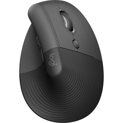 Logitech Lift Vertical Ergonomic Mouse, Wireless, Bluetooth or Logi Bolt USB receiver, Quiet clicks, 4 buttons, compatible with Windows/MacOS/iPadOS, Laptop, PC - Graphite ( Open Never Used ) Logitech