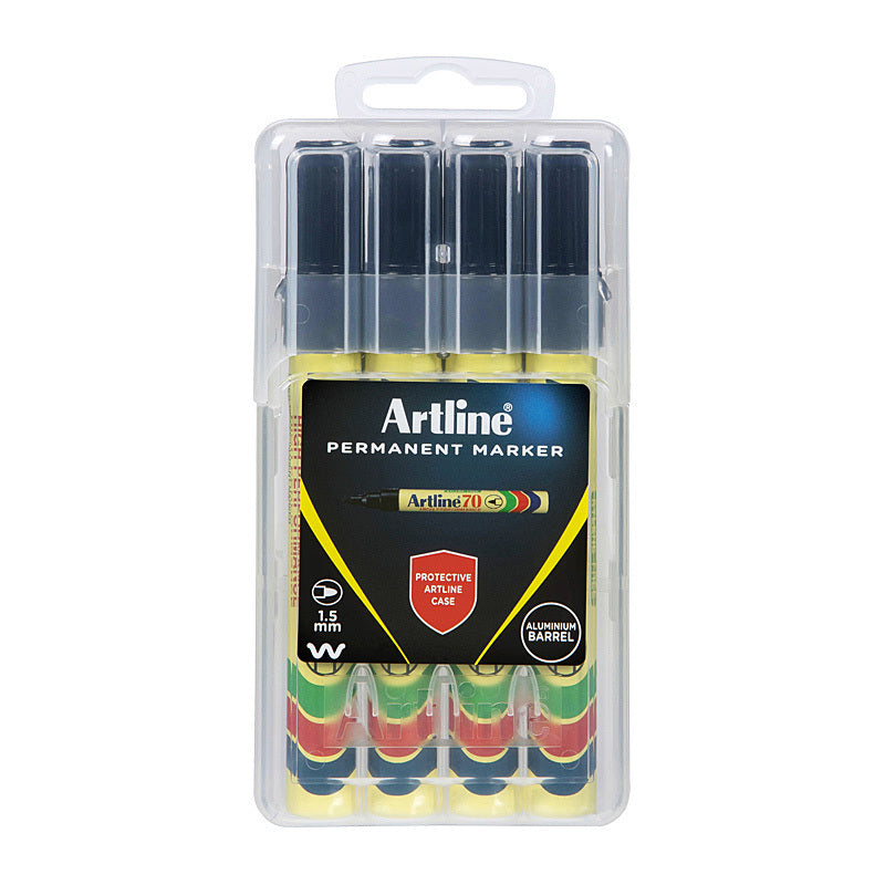 Artline 70 Perm Mrk Blk HC Pk4 Artline