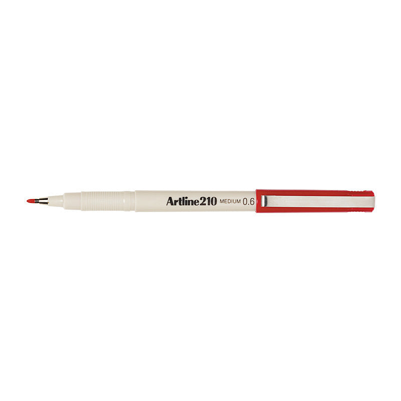 Artline 210 Pen 0.6mm Red Bx12 Artline
