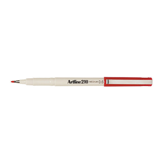 Artline 210 Pen 0.6mm Red Bx12 Artline
