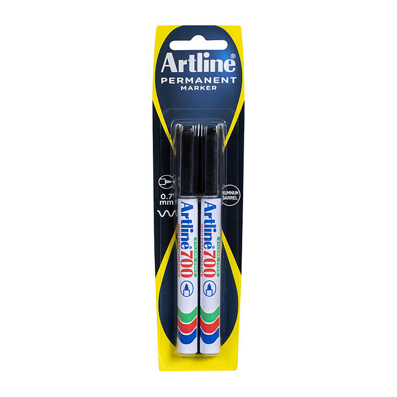 Artline 700 Perm Markr Blk Pk2 Artline