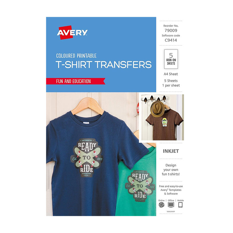 Avery T-Shirt Transfer Clr Pk5 Avery